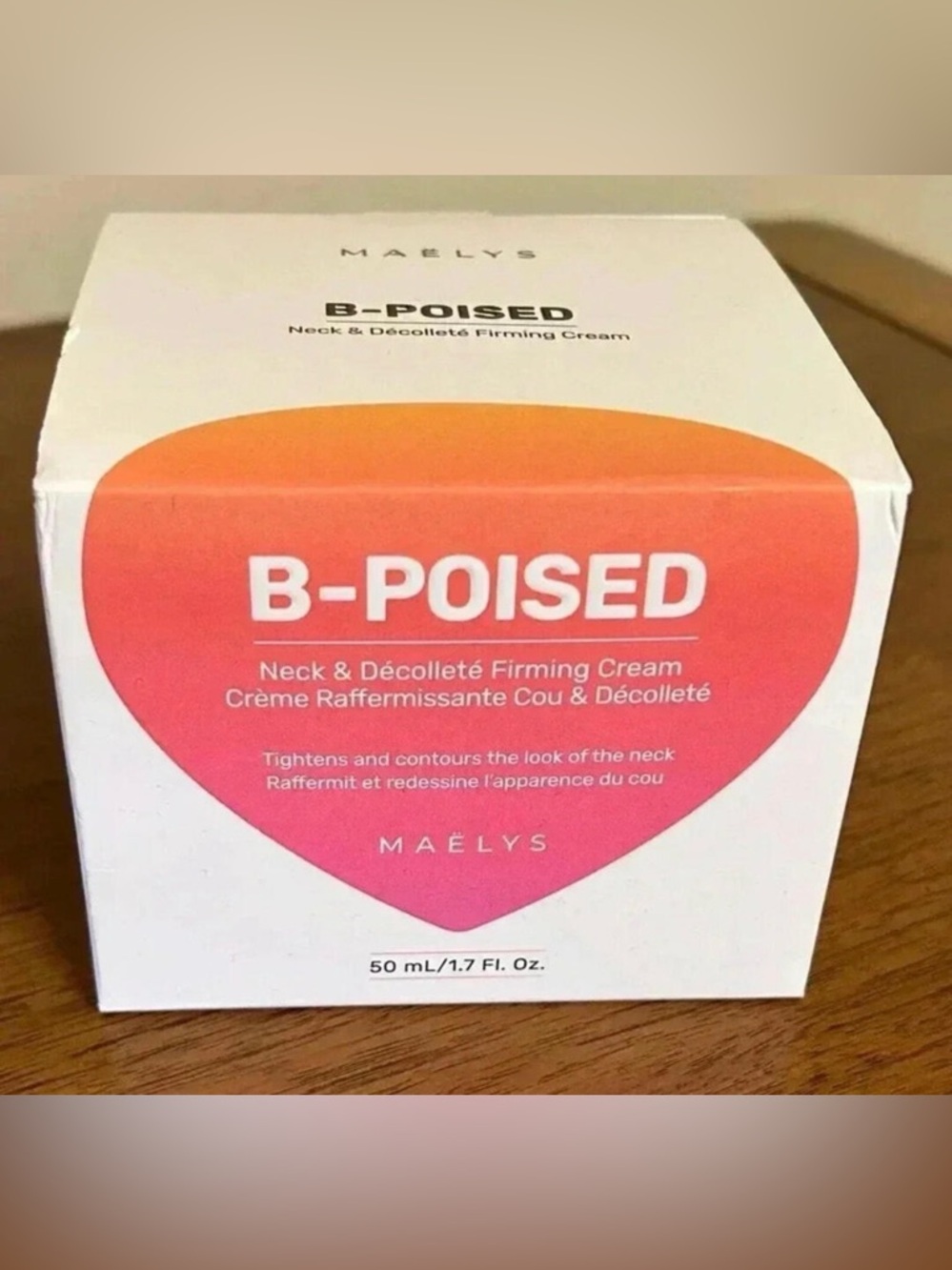 MAELYS B-POISED Neck & Décolleté Firming Cream - New in Box, 1.7oz
